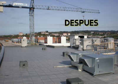 obras impermeabilización cubiertas con baldosa (antes/después) en Valladolid