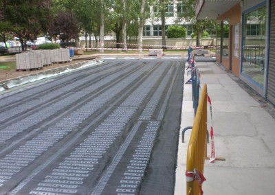Impermeabilización entrada comunidad vecinos en Valladolid