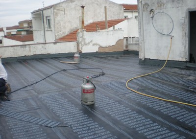 impermeabilización de tejado en comunidad de vecinos Valladolid