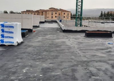 impermabilización de juzgados de Segovia cubierta con baldosa