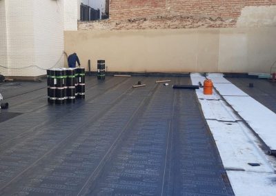 Trabajos impermeabilización lámina asfáltica en parking Valladolid