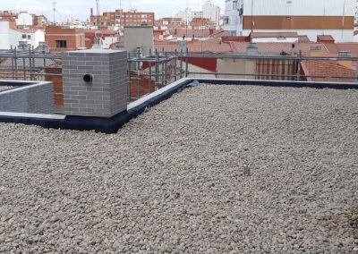 impermeabilización de cubierta con grava en Calle Cervantes Valladolid